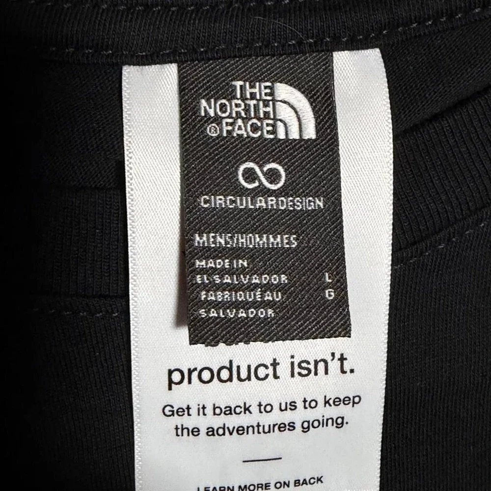 The North Face Jumbo HD T Shirt Black and Green Men's Size L